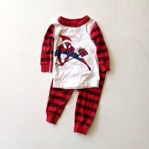 Hanna Andersson Pajamas Baby Boys Size 12-18m Spider Man Christmas